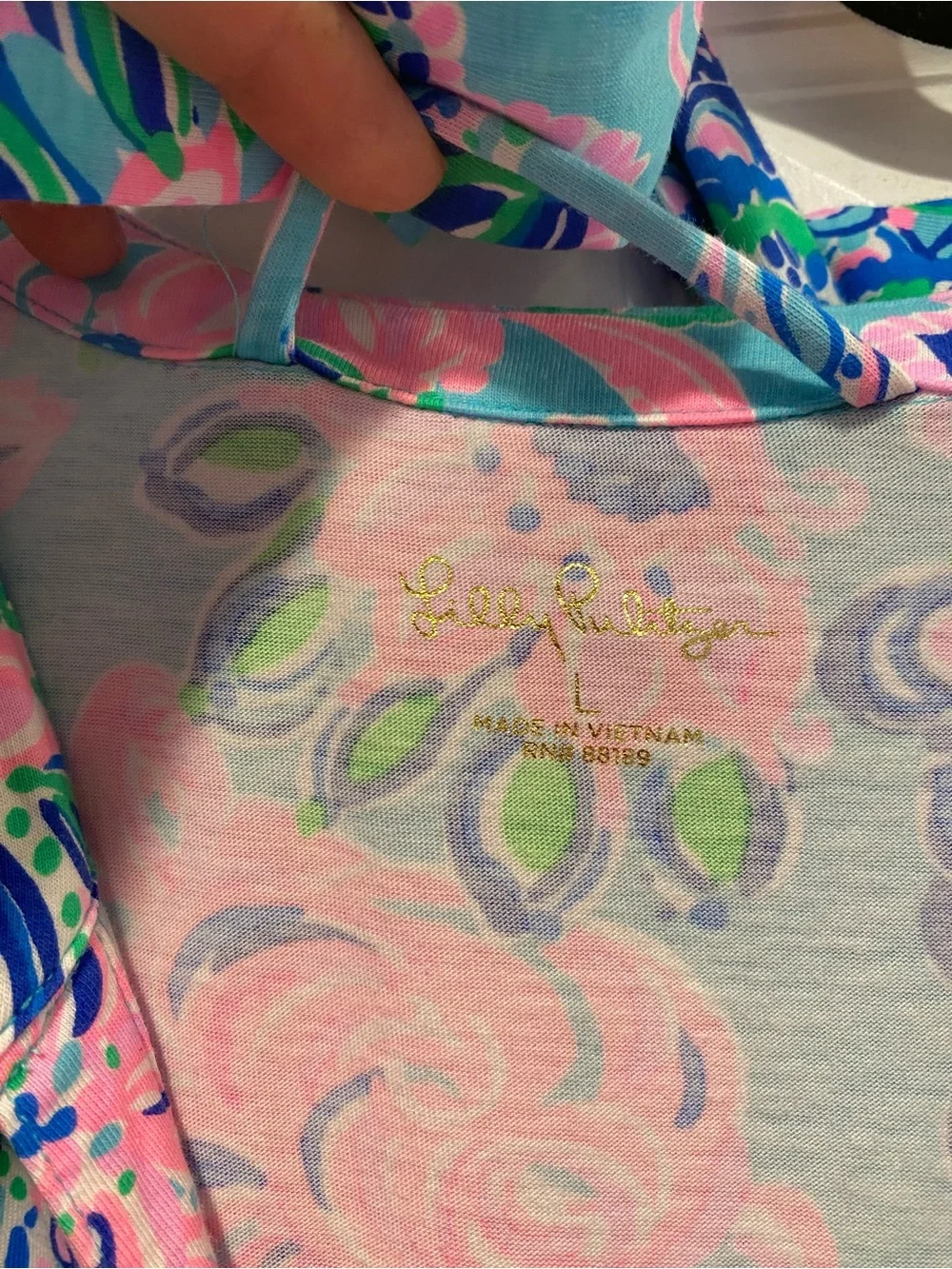 Lilly Pulitzer Vibrant Floral Paisley Tie-Neck Dress in Aqua & Pink